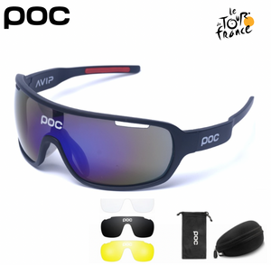 🎁SIN COSTO! POC AVIP/UV400 +3 lentes/HD,Professional Cycling/