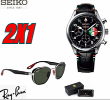 🚨2x1 Seiko.presage + Posrche.sunglasses UV400, Polarizaed/